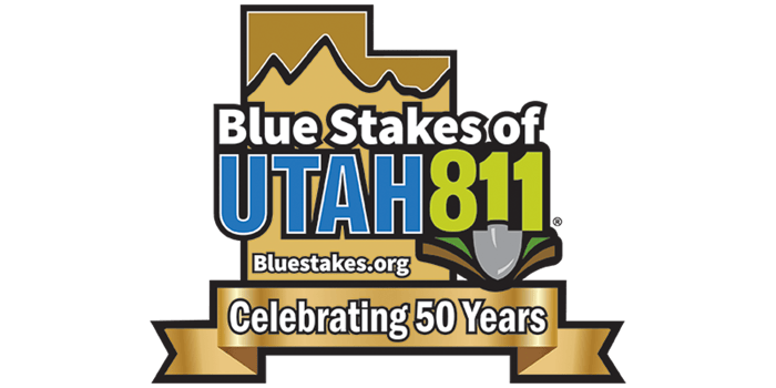 Updated Logo for Blue Stakes of Utah_50Year_4C_RGB_S_2160x1080