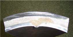 Figure 1 Cut-out of pipeline showing epoxy shell repair
